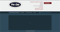 Desktop Screenshot of proconfabricators.com