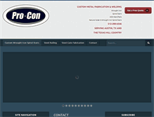 Tablet Screenshot of proconfabricators.com